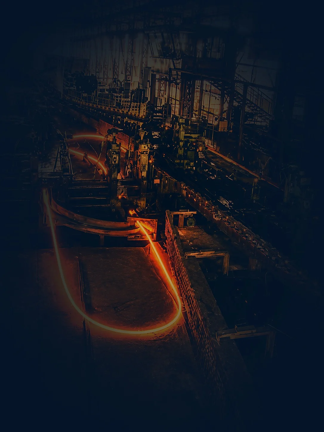 Glowing steel coil — Binjusaria plant
